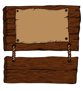 reklamlar için ahşap tahta