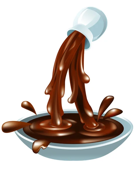 Chocolate splash — Stock Vector