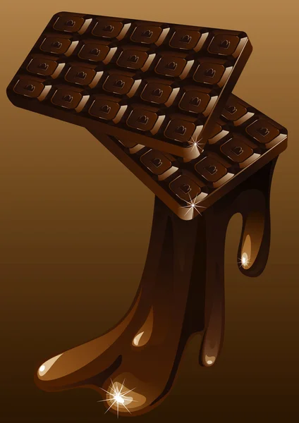 Шоколад у плитці — стоковий вектор
