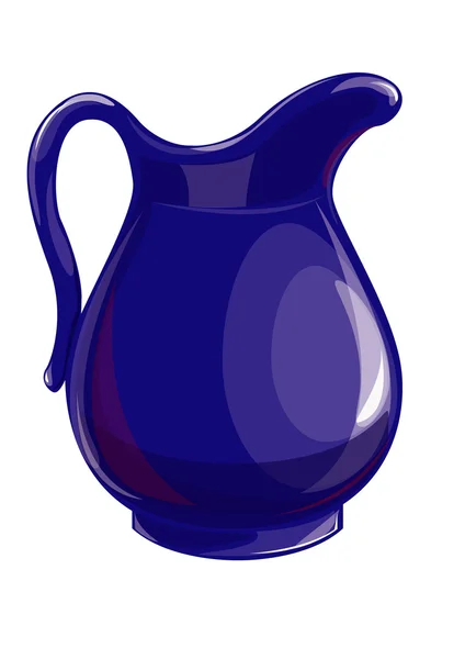 Blauwe emaille pot — Stockvector