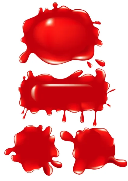 Red Blob set — Stock Vector