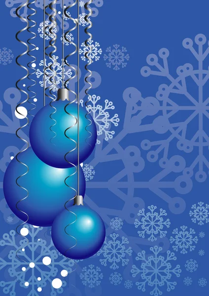 Christmas card with Christmas balls — Stock Vector