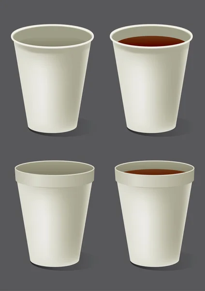 Styrofoam kopje koffie — Stockvector