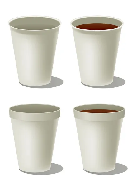 Styrofoam kopje koffie — Stockvector