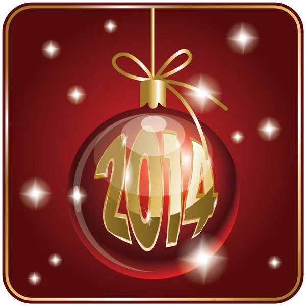 Christmas card with ball — Stock Vector