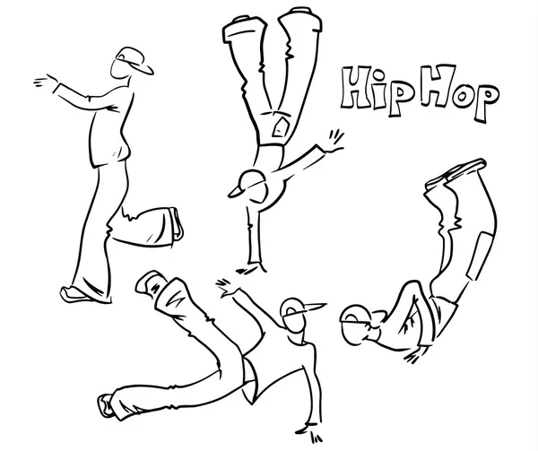 Hip hop ballerino set — Vettoriale Stock