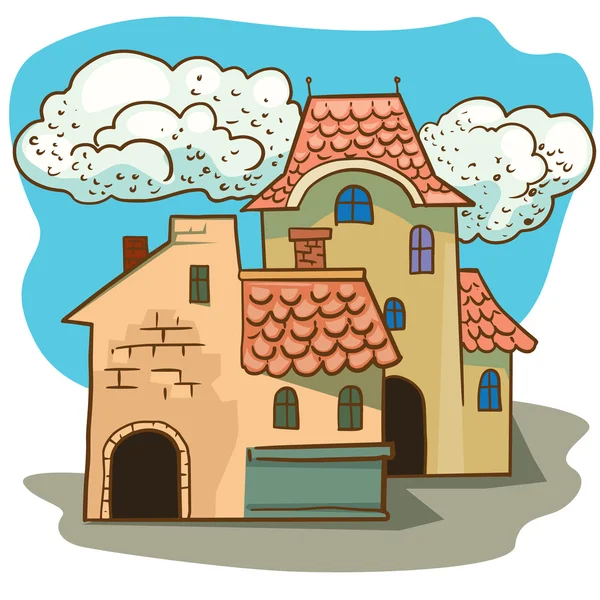 Old houses — Stock Vector