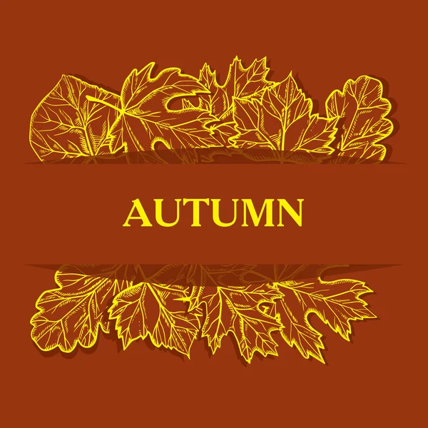 Fondo de hoja de otoño — Archivo Imágenes Vectoriales