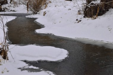 Kış mevsiminde erime, dere ve kar