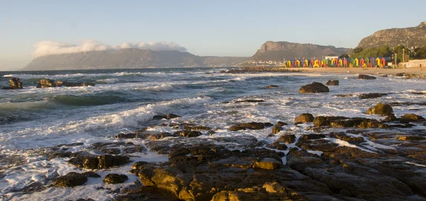 St james kolorowe plaży chaty, cape town, Republika Południowej Afryki Obrazy Stockowe bez tantiem