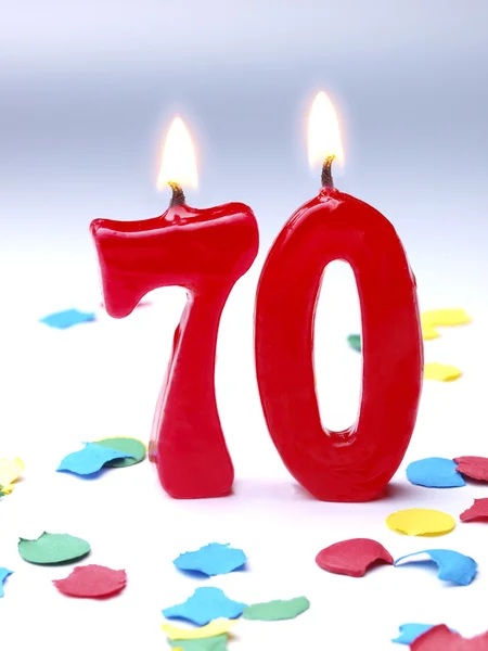 Birthday candles showing Nr. 70 — Stock Photo, Image