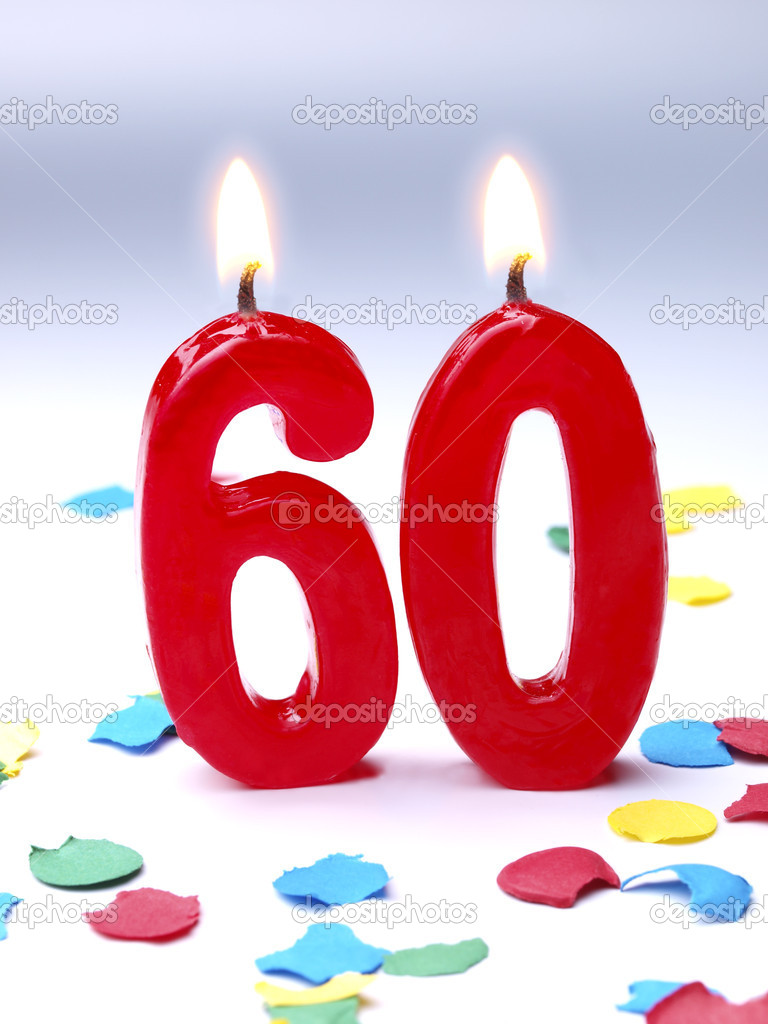 Birthday candles showing Nr. 60