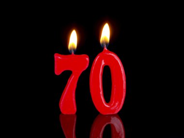 doğum günü mumları Nr gösteriliyor. 70