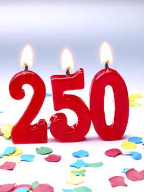 doğum günü mumları Nr gösteriliyor. 250