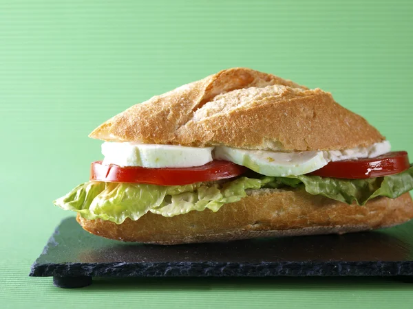 Sandwich aux légumes. Bocadillo végétal . — Photo