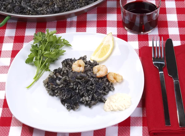 Arroz Negro - черный рис — стоковое фото