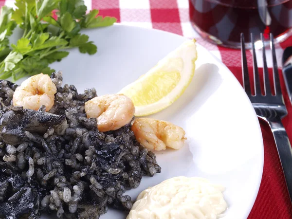 Arroz Negro - черный рис — стоковое фото