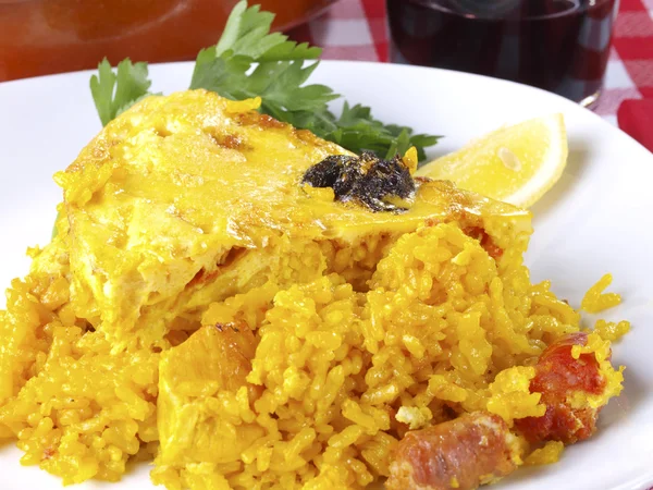 Kabuklu pirinç - arroz con costra — Stok fotoğraf