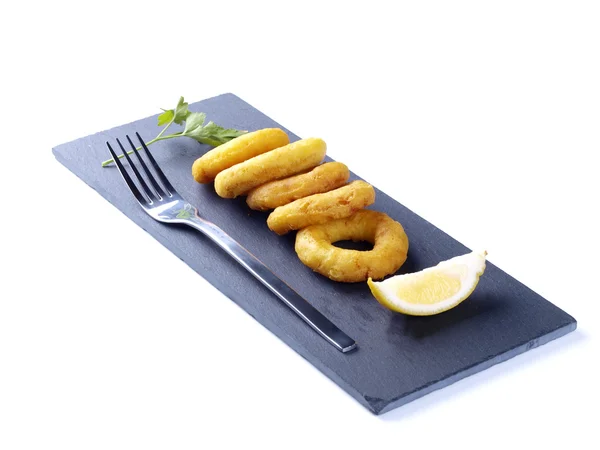 Calamares a la romana - gebratene Calamari — Stockfoto