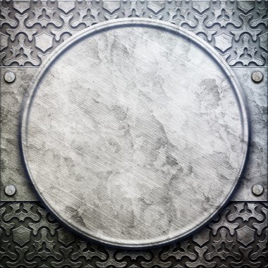 süslü gümüş duvar metal plaka