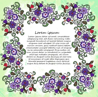 süslü çerçeve (bej bağbozumu hitap)