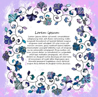 süslü çerçeve (bej bağbozumu hitap)