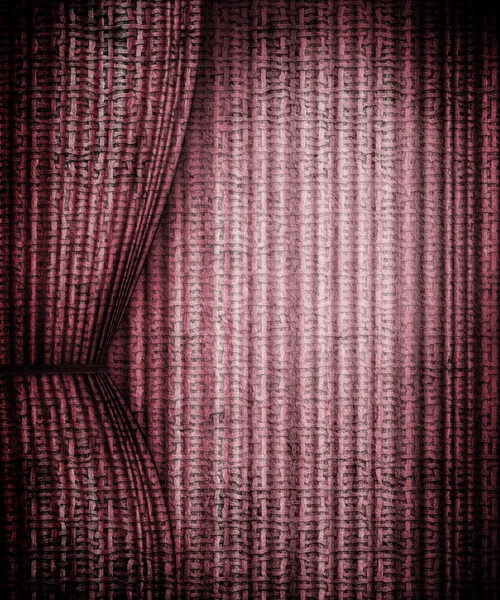 Grunge dark scene with old curtains — Stock Photo, Image