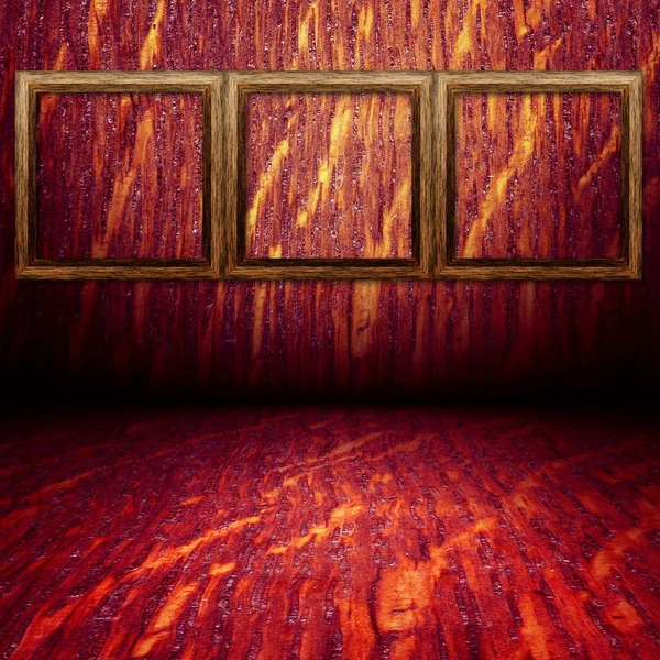 Dark grunge frame with old frame on wall — Stock Photo, Image