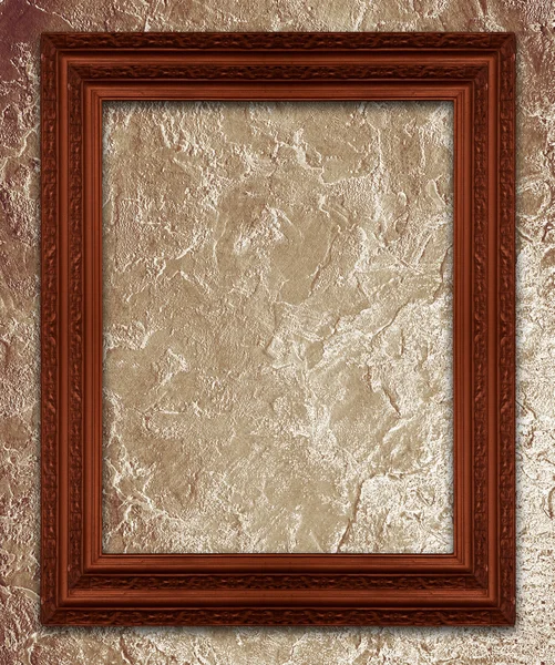 Dark grunge frame with old frame on wall — Stock Photo, Image