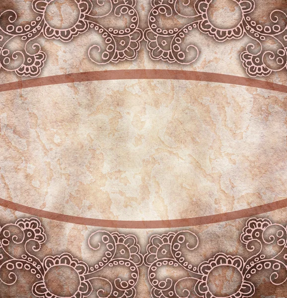 Vintage background with ornamental border — Stock Photo, Image