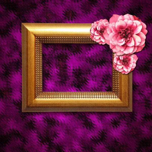 Elegant frame on antique wallpaper — Stock Photo, Image