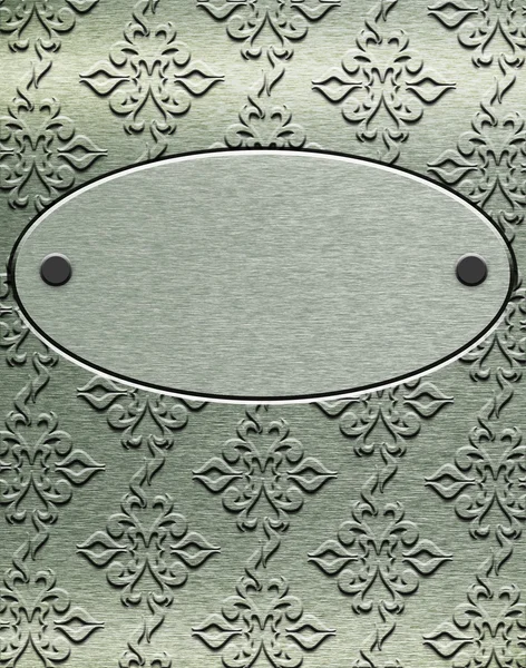 Metal plate on metallic pattern — Stock Photo, Image