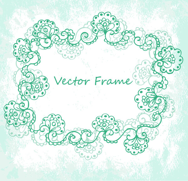 Ornate frame (beige vintage greetings)