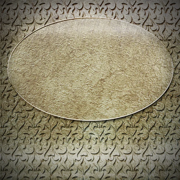 Metal plate on old pattern background — Stock Photo, Image