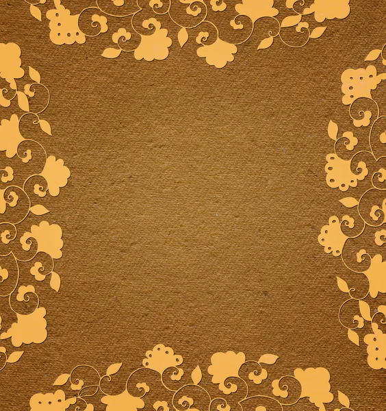 Kunstvoller Grunge-Papierrahmen (beige vintage greetings) — Stockfoto