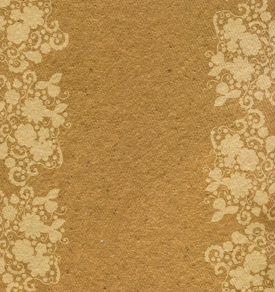 Utsmyckade grunge paper ram (beige vintage hälsningar) Royaltyfria Stockfoton