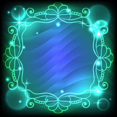 Colorful ornamental card frame)