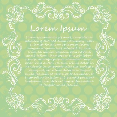 süslü vektör çerçeve. Sevgililer günü için vintage design