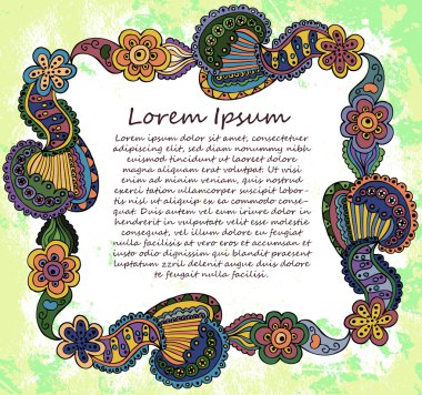 süslü vektör çerçeve (bej bağbozumu hitap)