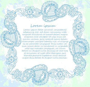 süslü vektör çerçeve (bej bağbozumu hitap)