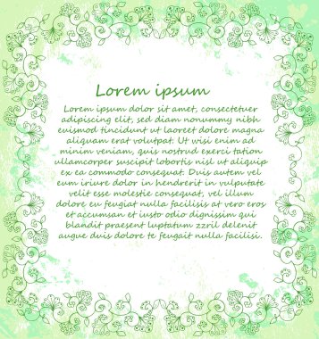 süslü vektör çerçeve (bej bağbozumu hitap)