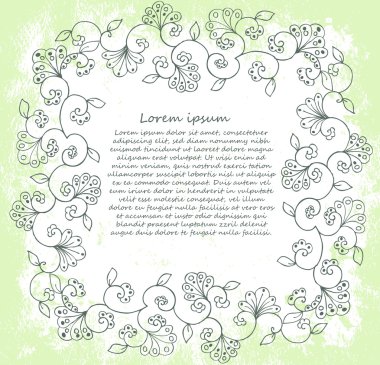 süslü vektör çerçeve (bej bağbozumu hitap)