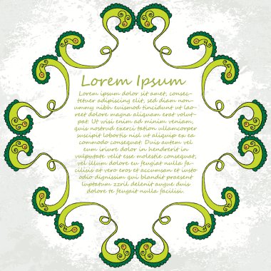 süslü vektör çerçeve