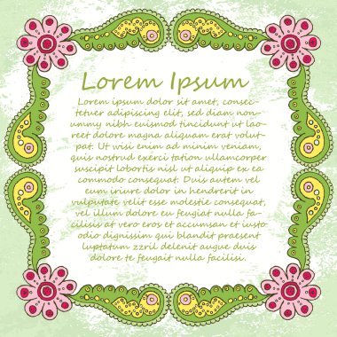 süslü vektör çerçeve