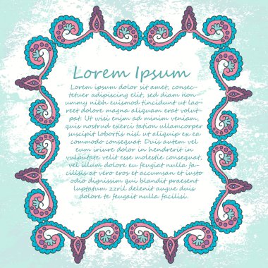 süslü vektör çerçeve (bej bağbozumu hitap)