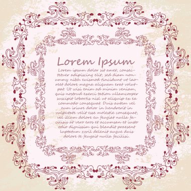 Dekoratif kenarlık ile antika arka plan