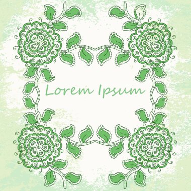 Dekoratif kenarlık ile antika arka plan