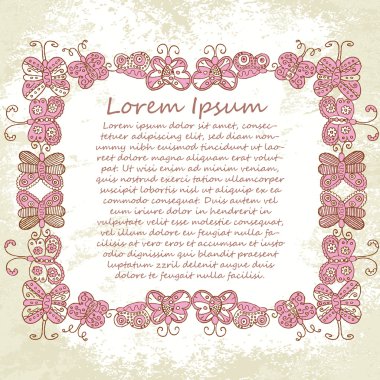 Dekoratif kenarlık ile antika arka plan