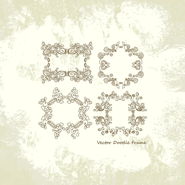 Conjunto de marcos vectoriales ornamentados — Vector de stock