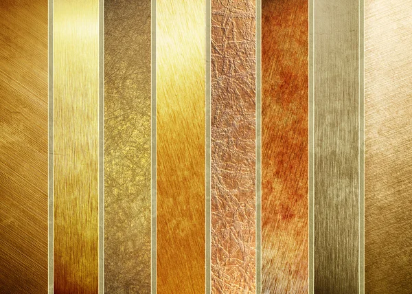 Iron plate - collection of gold textures — Stock Photo, Image